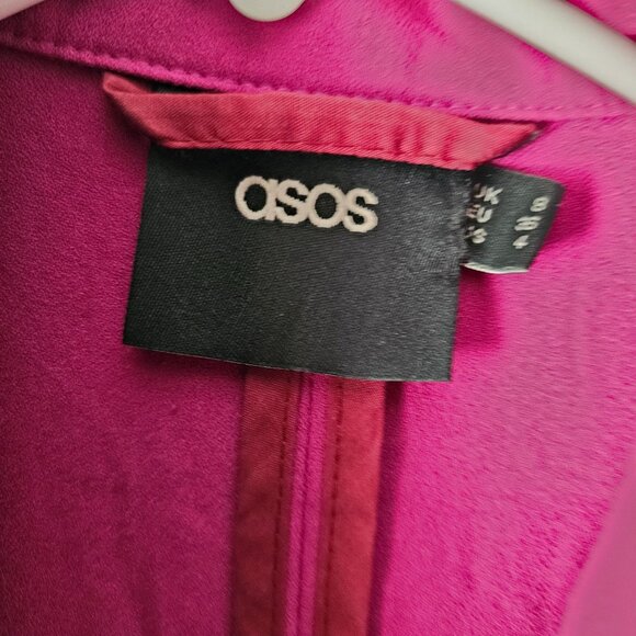 Women's Size 4 Asos Pink Duster Oversized Blazer - Picture 3 of 7